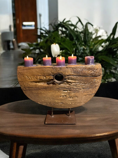 Vintage Wooden Candle Stand