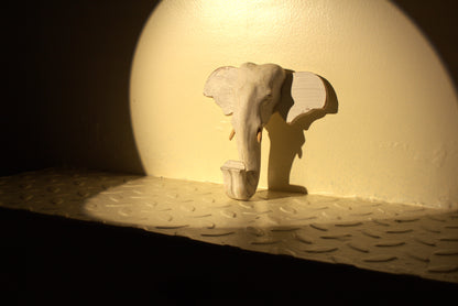 Wooden Craft Elephant Head