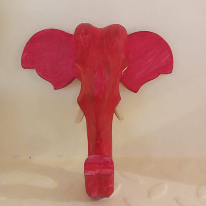 Wooden Craft Elephant Head