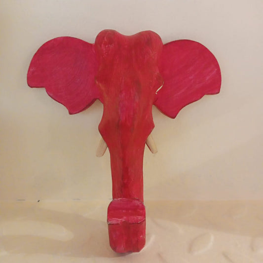 Wooden Craft Elephant Head