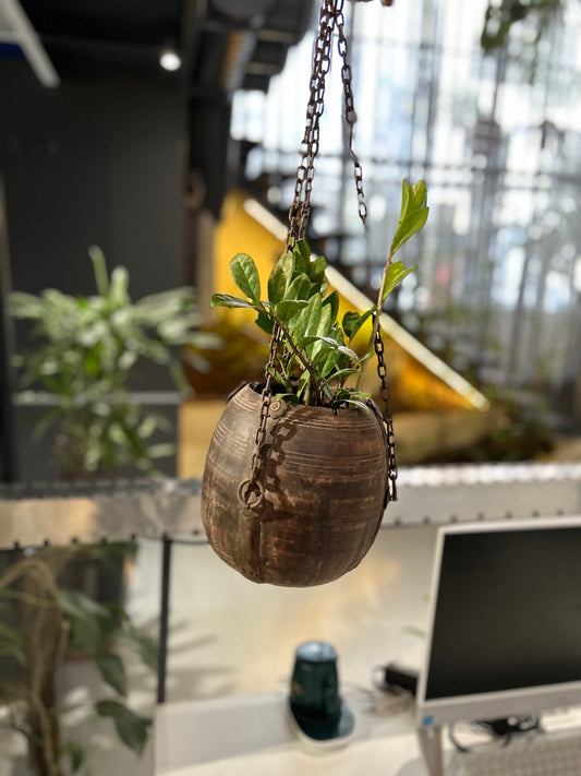 Planter (Hanging Wooden Pot)