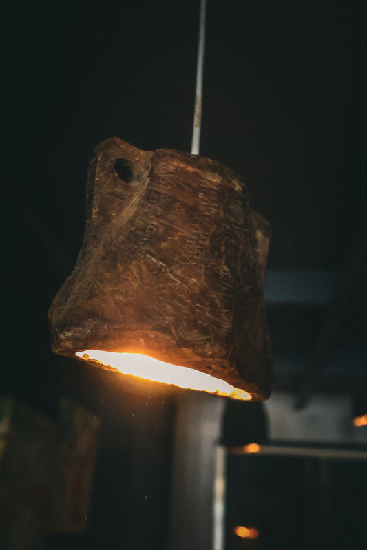 Wooden Bell pendent lamp