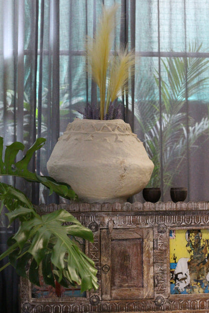 Round Paper Mache Pot