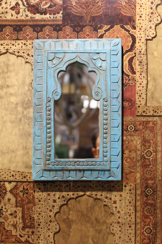 Jharokha Mirror (Blue)