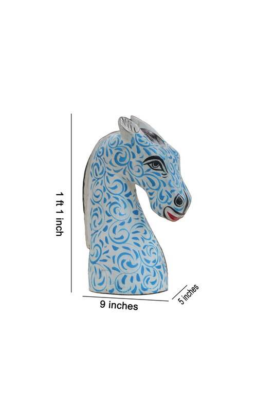 Wooden hand painted Horse head