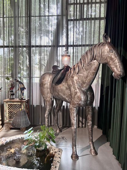 Life size metal Horse sculpture