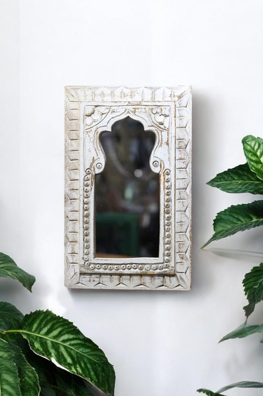 Jharokha Mirror (White)