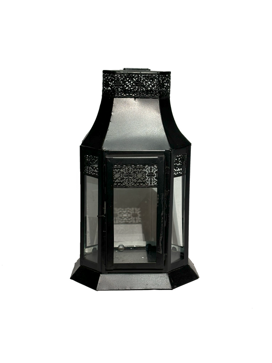 Garden Candle Lantern Jet Black