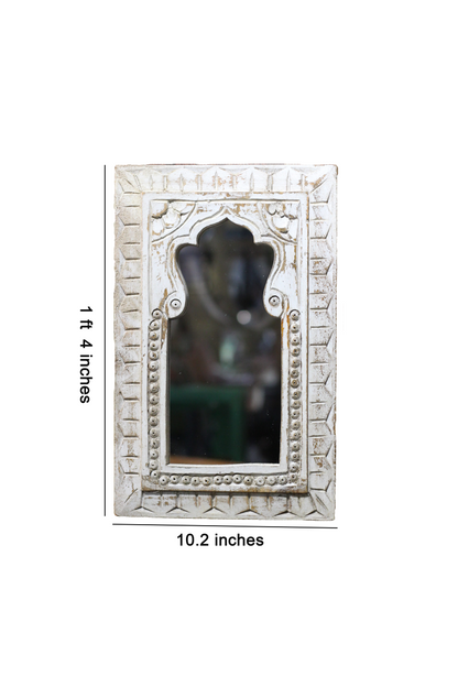 Jharokha Mirror (White)