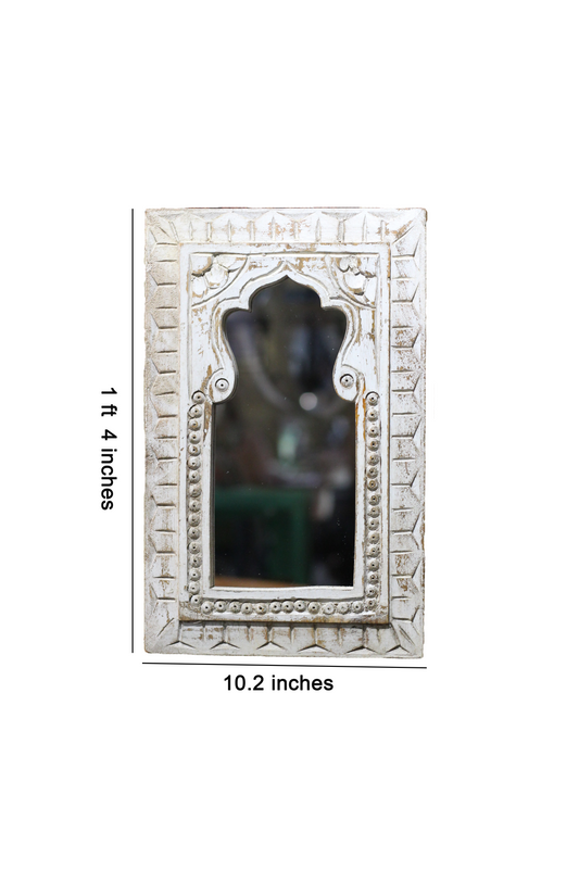 Jharokha Mirror (White)